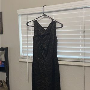 MUXXN wedding guest dress black and hints of gold
